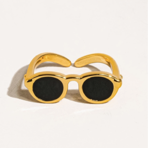 18K Gold Sunglasses Adjustable Ring